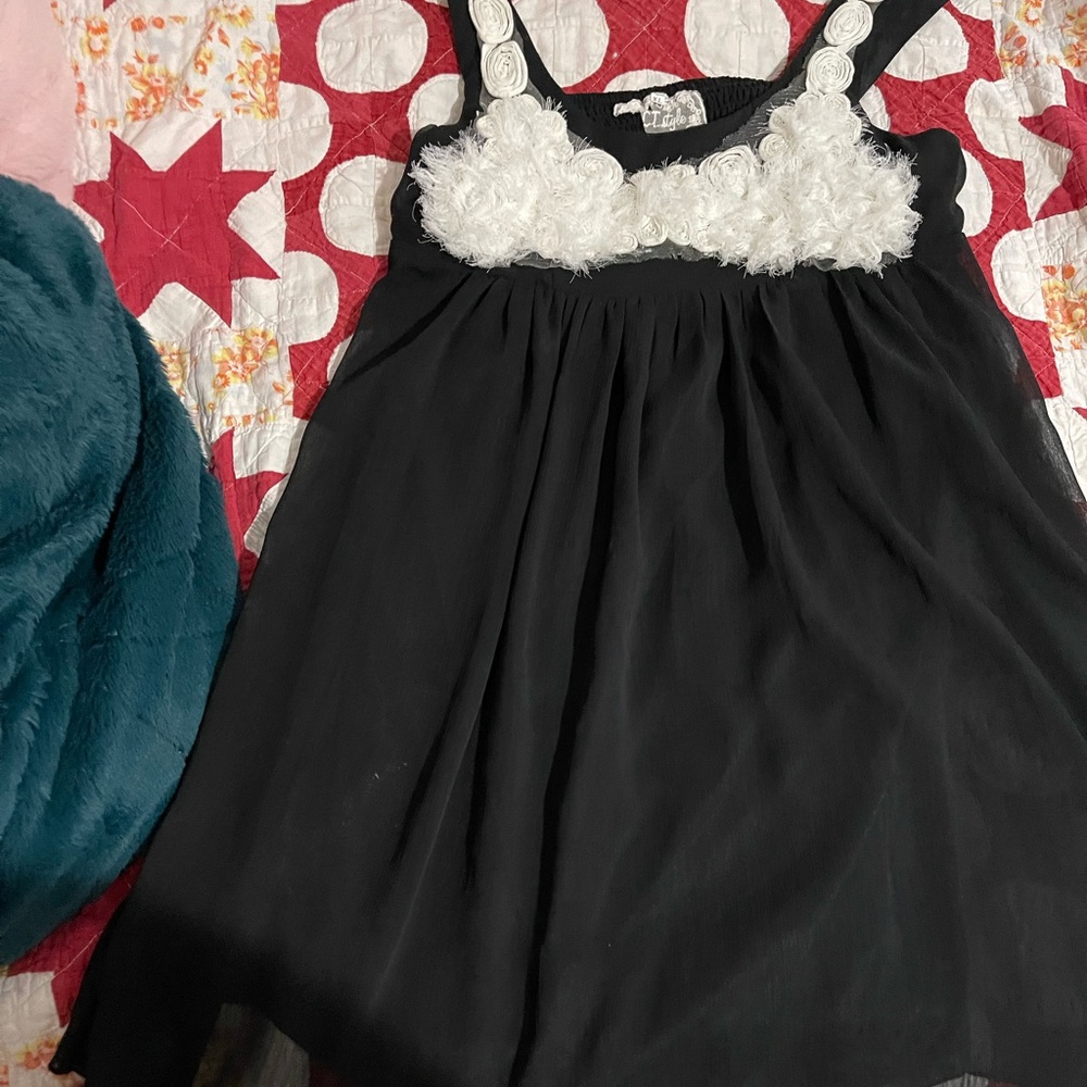 Cute black mini dress black and white